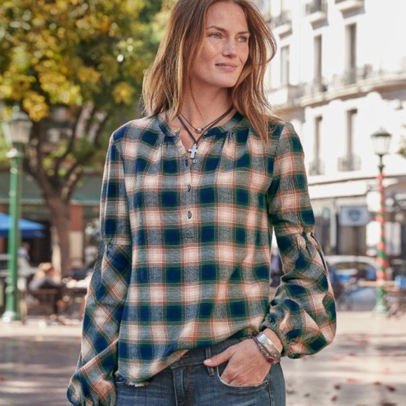 Sundance Tops - Sundance  Dreamers Plaid Henley